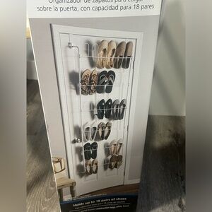 Mainstays 18 pair over the door shoe organizer white